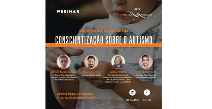 Parceiros Voluntários convida para webinar sobre autismo 