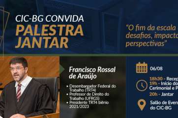 Palestra jantar. O fim da escala 6 x 1: desafios, impactos e perspectivas