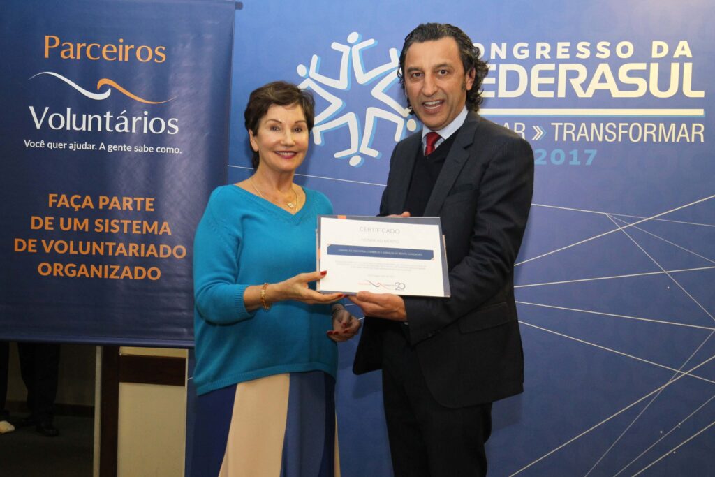 Parceiros Voluntários de Bento Gonçalves tem atuação homenageada pela Federasul