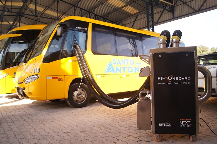 Transporte Santo Antônio inova com sistema de sanitização de veículos