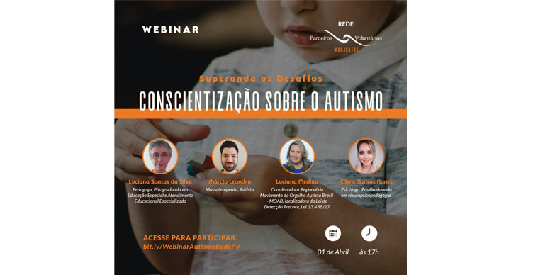 Parceiros Voluntários convida para webinar sobre autismo
