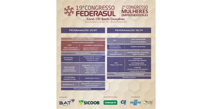 CIC-BG será sede da 19º edição do Congresso Federasul